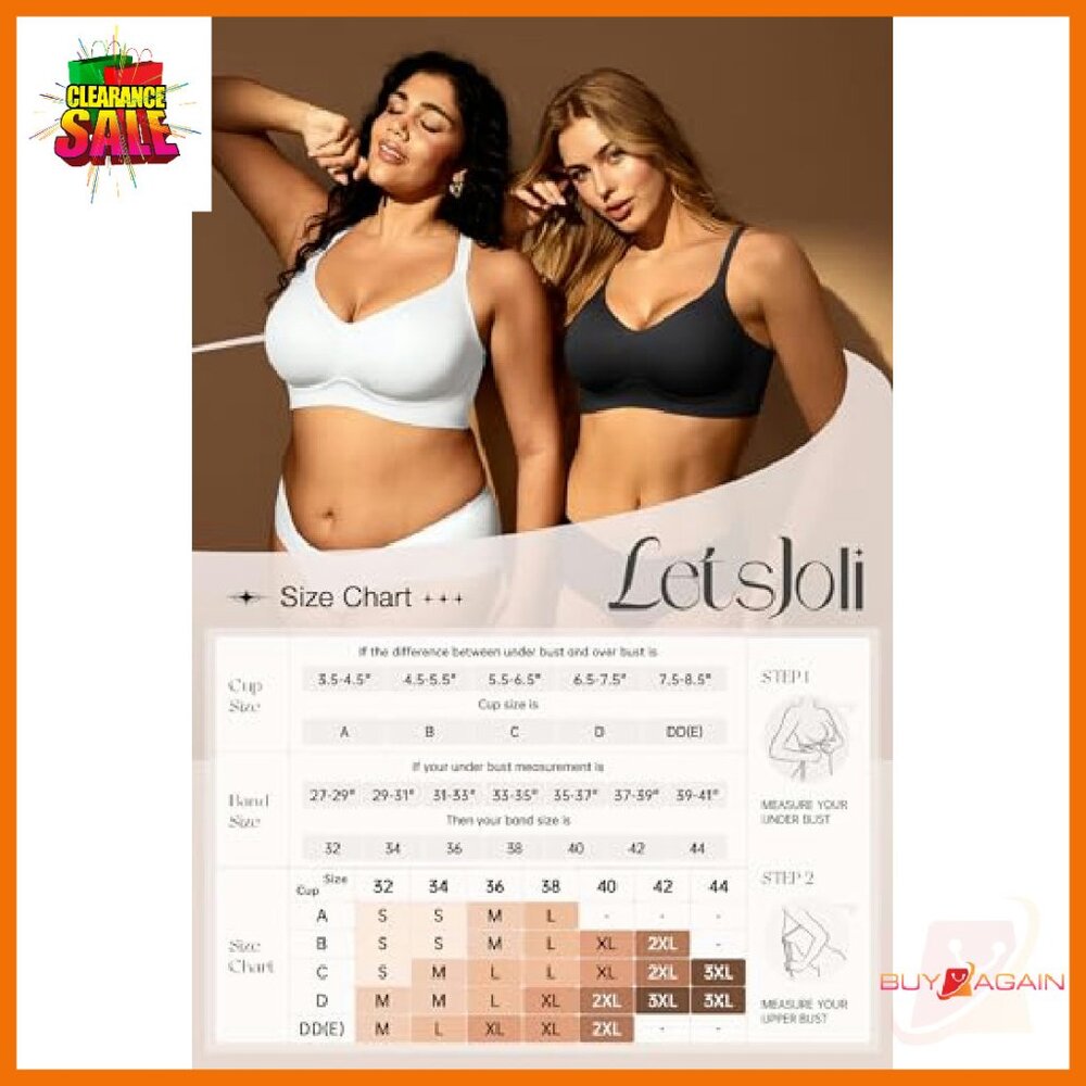 Wireless Push Up Bra Seamless Support Tshirt Bral… - image 8